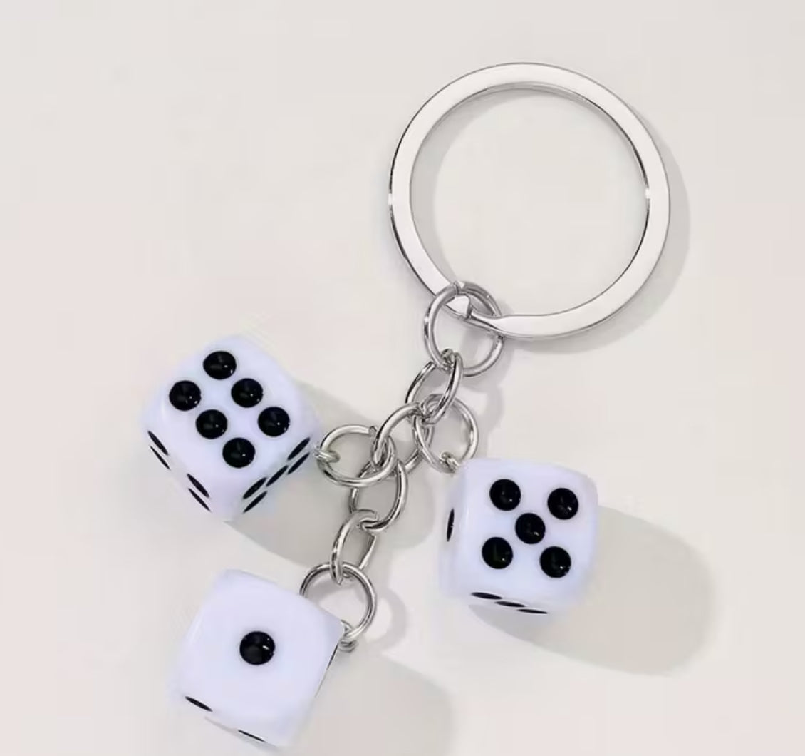 Dice keychain
