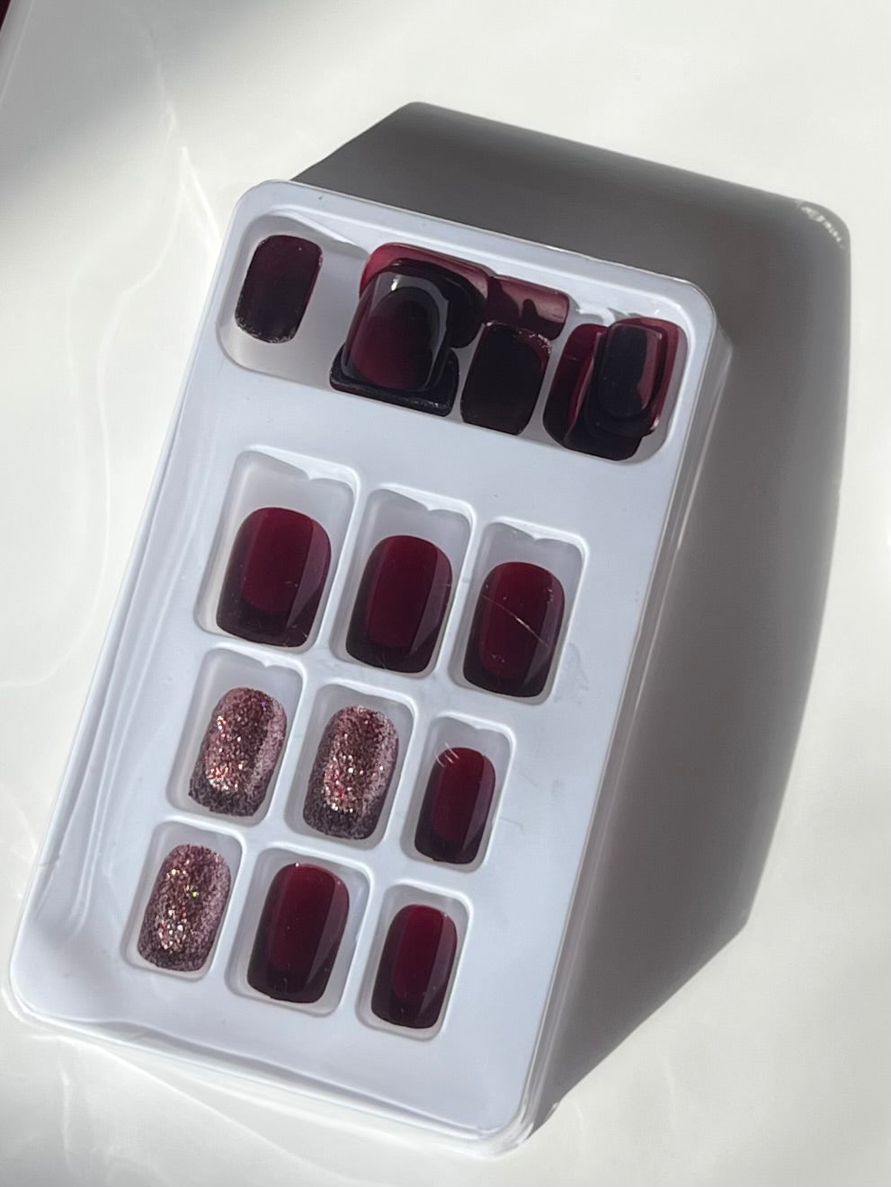 Burgundy Glam Press-On Nails